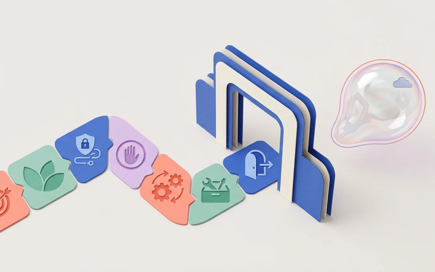 AI-generated editorial illustration of one buyer putting several AI vendor proposals through the same practical work test